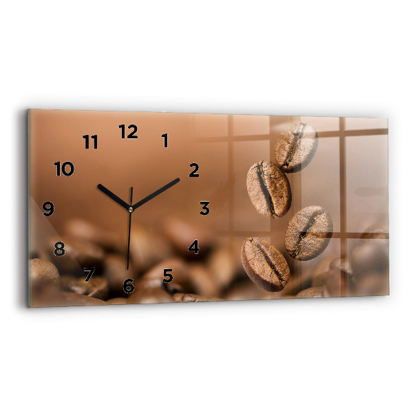 Glass wall clock rectangular Abstract colors