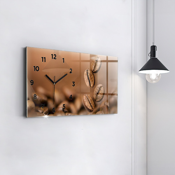Glass wall clock rectangular Abstract colors