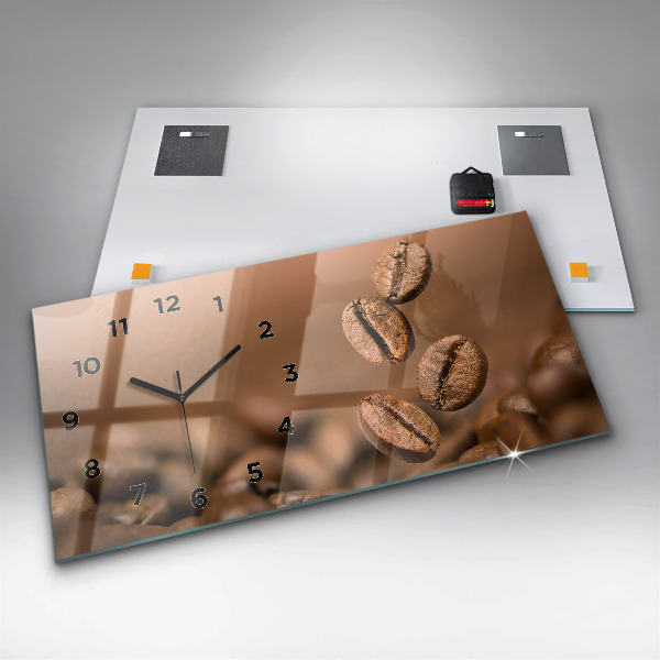 Glass wall clock rectangular Abstract colors