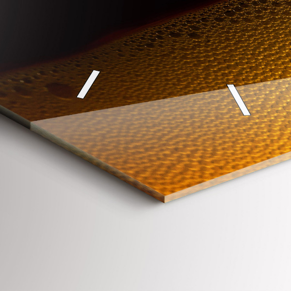 Glass wall clock rectangular Orange juice