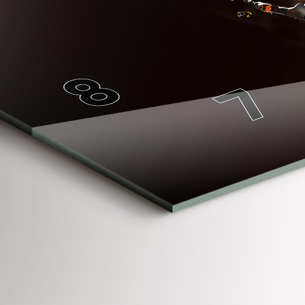 Glass wall clock rectangular Hot coffee