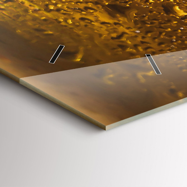 Glass wall clock rectangular A mug of beer