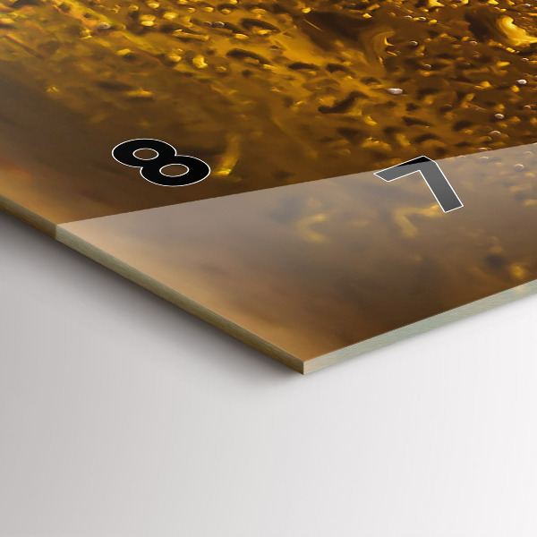 Glass wall clock rectangular A mug of beer