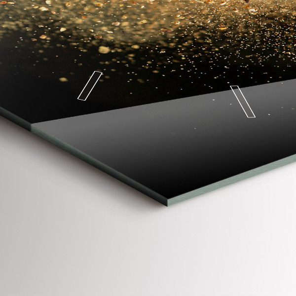 Glass wall clock rectangular Spices scattered