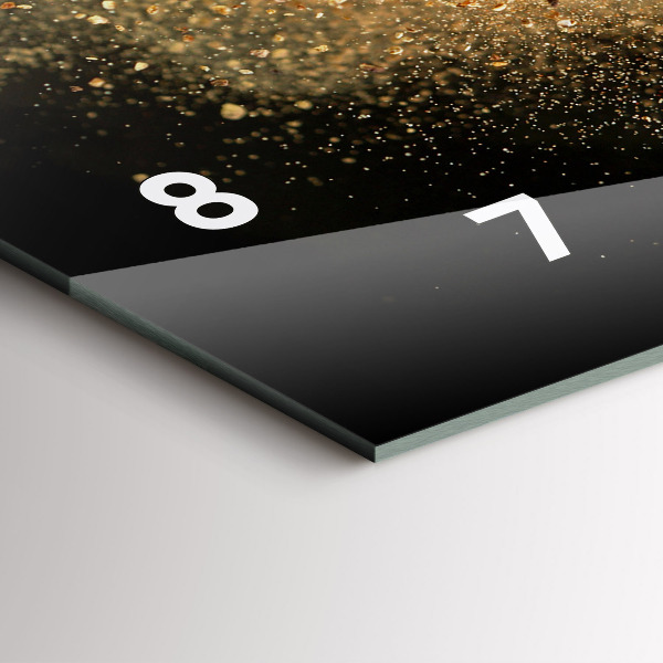 Glass wall clock rectangular Spices scattered