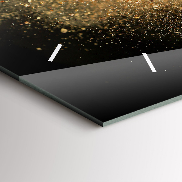 Glass wall clock rectangular Spices scattered