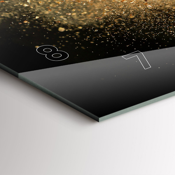 Glass wall clock rectangular Spices scattered