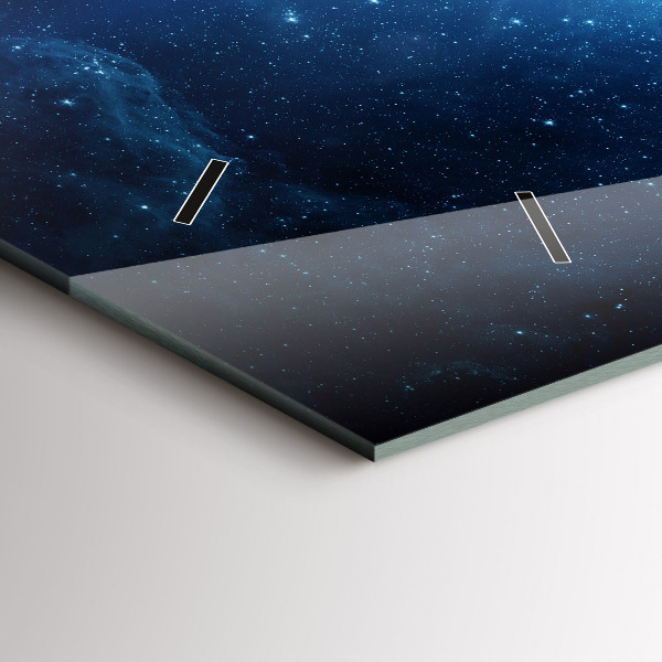 Glass wall clock rectangular Earth and Galaxy – NASA