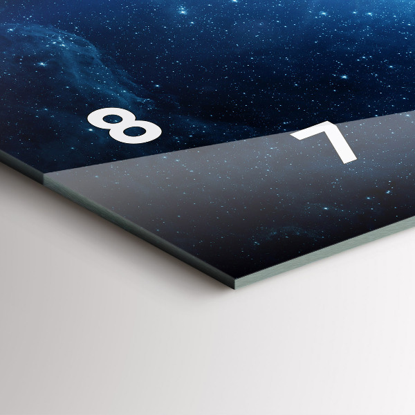 Glass wall clock rectangular Earth and Galaxy – NASA