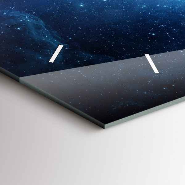 Glass wall clock rectangular Earth and Galaxy – NASA