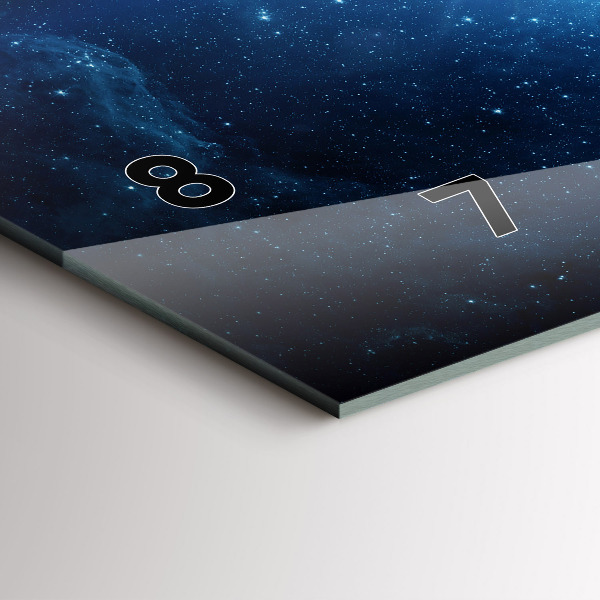 Glass wall clock rectangular Earth and Galaxy – NASA