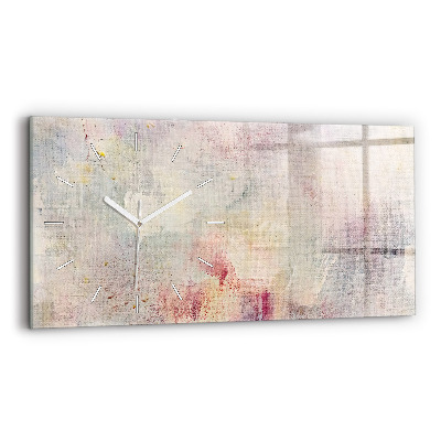 Glass wall clock rectangular Painted abstraction