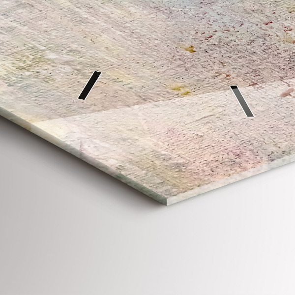 Glass wall clock rectangular Painted abstraction