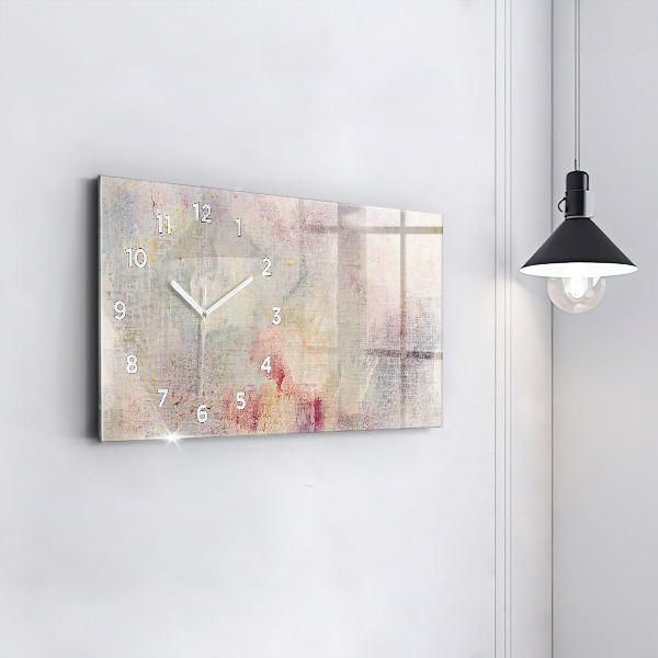 Glass wall clock rectangular Painted abstraction