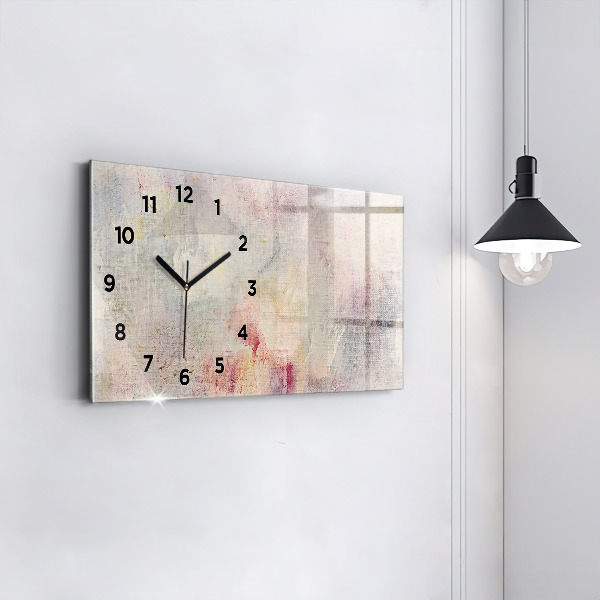 Glass wall clock rectangular Painted abstraction