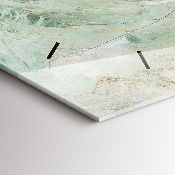 Glass wall clock rectangular Marble Stone Texture