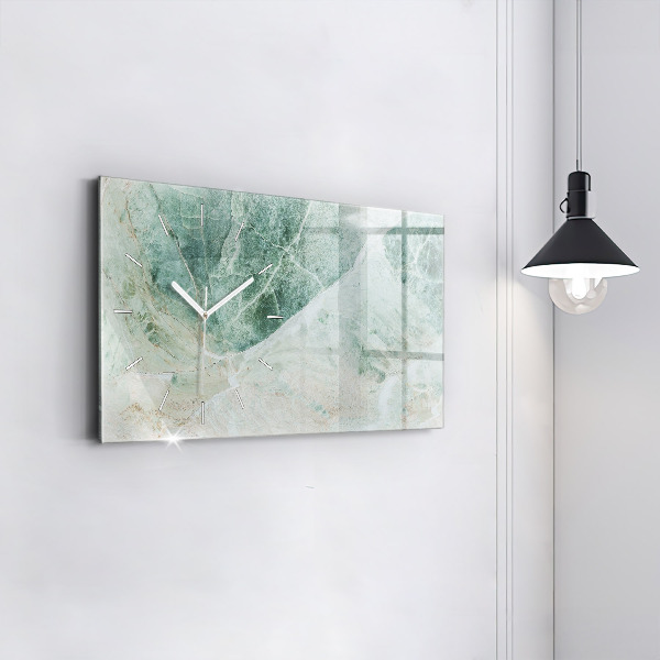 Glass wall clock rectangular Marble Stone Texture
