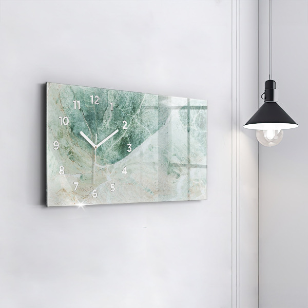 Glass wall clock rectangular Marble Stone Texture