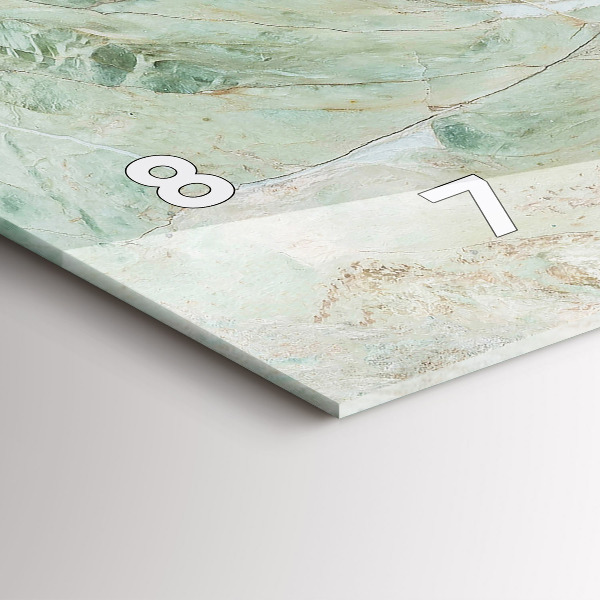 Glass wall clock rectangular Marble Stone Texture