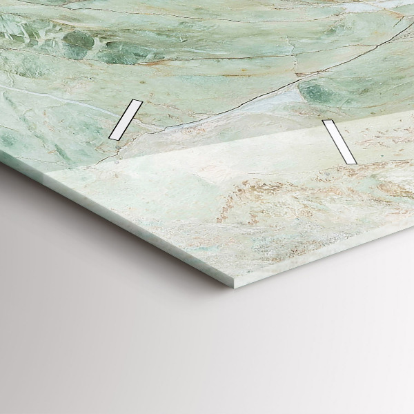 Glass wall clock rectangular Marble Stone Texture