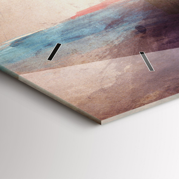 Glass wall clock rectangular Abstract portrait of a woman