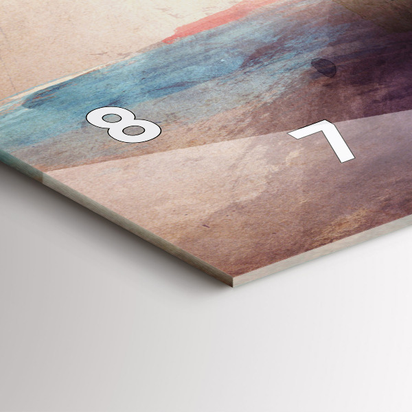 Glass wall clock rectangular Abstract portrait of a woman