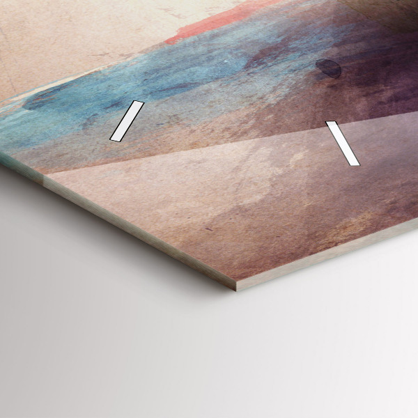 Glass wall clock rectangular Abstract portrait of a woman