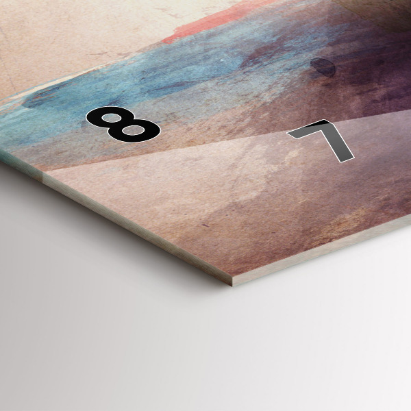 Glass wall clock rectangular Abstract portrait of a woman