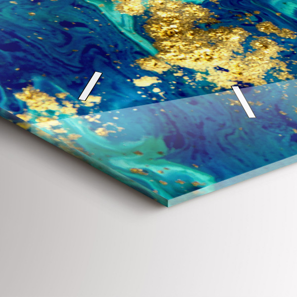 Glass wall clock rectangular Modern abstraction