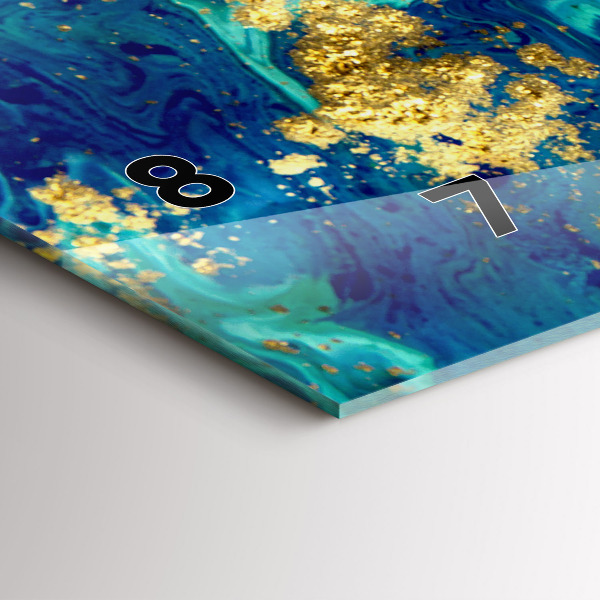 Glass wall clock rectangular Modern abstraction