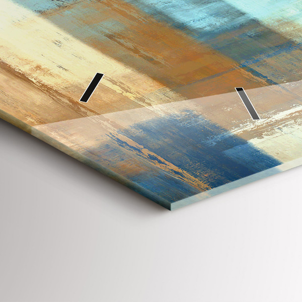 Glass wall clock rectangular Colorful background - abstract