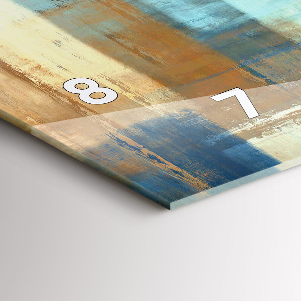 Glass wall clock rectangular Colorful background - abstract