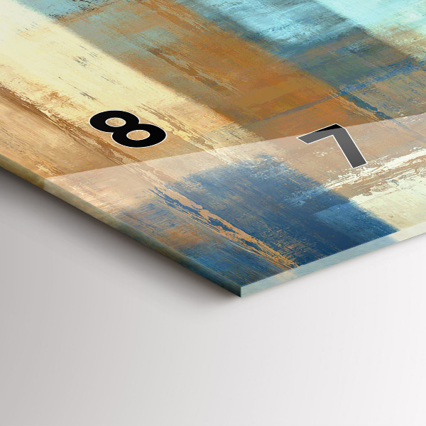 Glass wall clock rectangular Colorful background - abstract