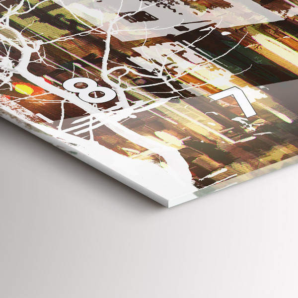 Glass wall clock rectangular New York City