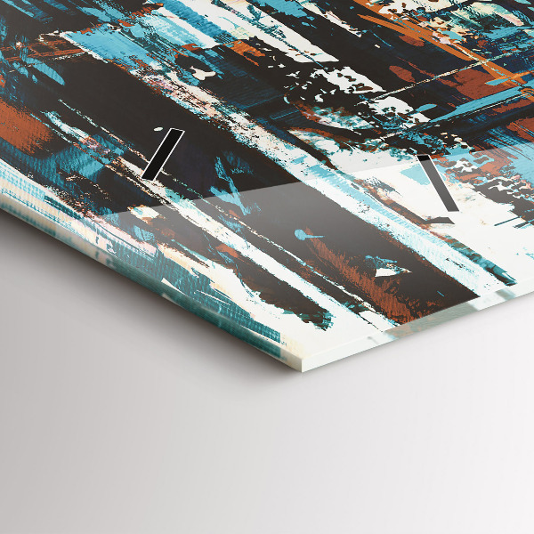 Glass wall clock rectangular Street Art