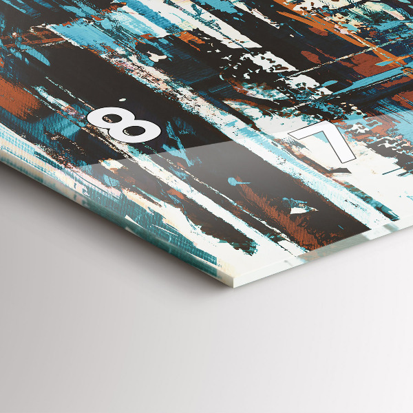 Glass wall clock rectangular Street Art