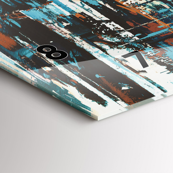 Glass wall clock rectangular Street Art