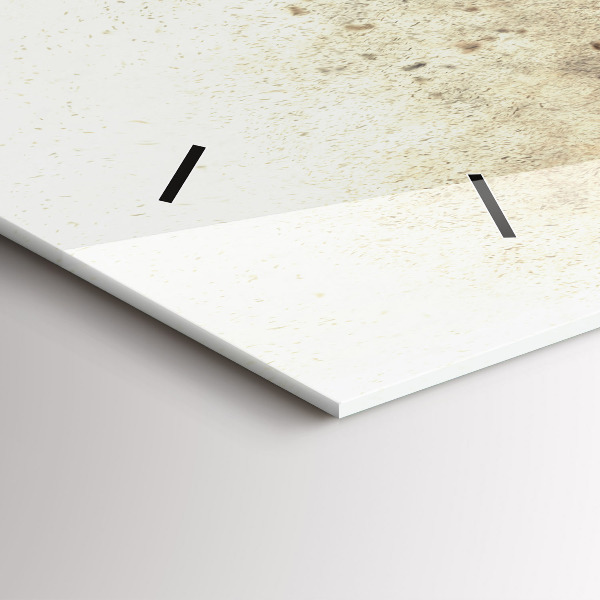 Glass wall clock rectangular Abstract people sand