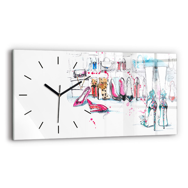 Glass wall clock rectangular The element of femininity