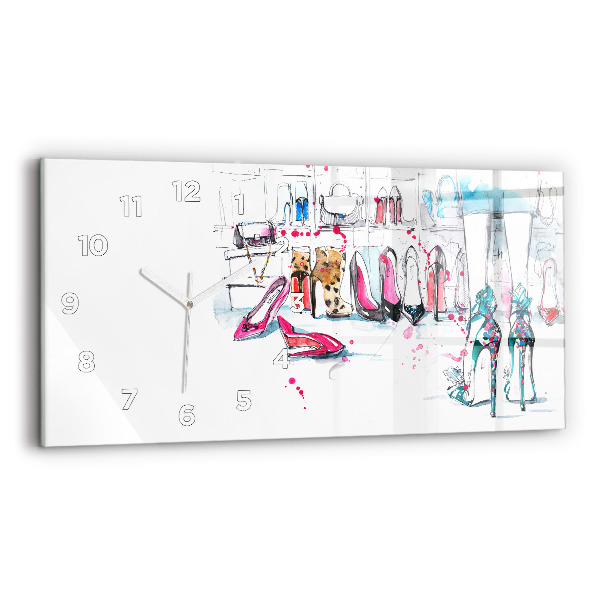 Glass wall clock rectangular The element of femininity