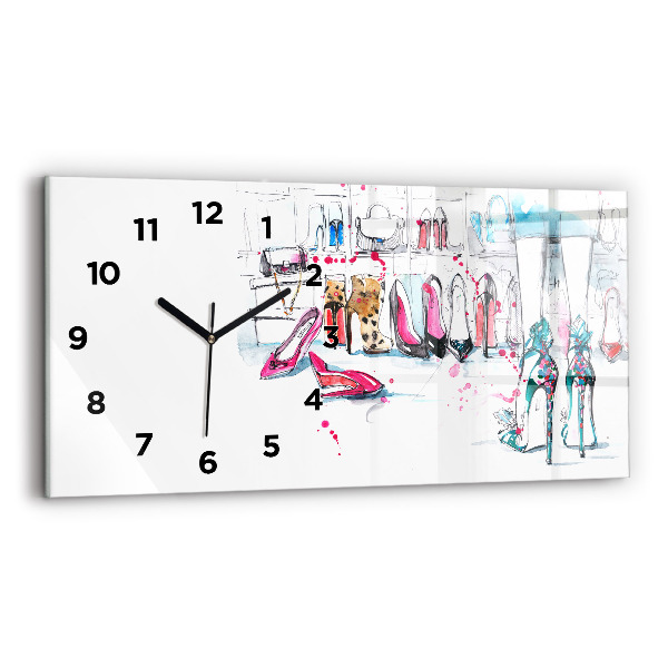Glass wall clock rectangular The element of femininity