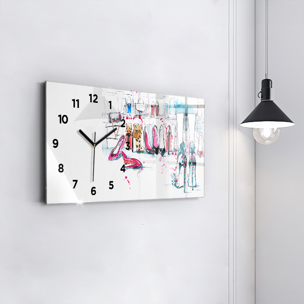Glass wall clock rectangular The element of femininity