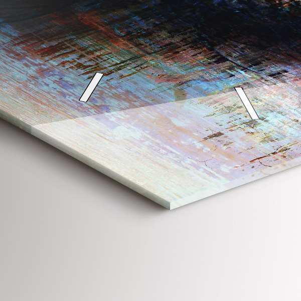 Glass wall clock rectangular Street Art Eye