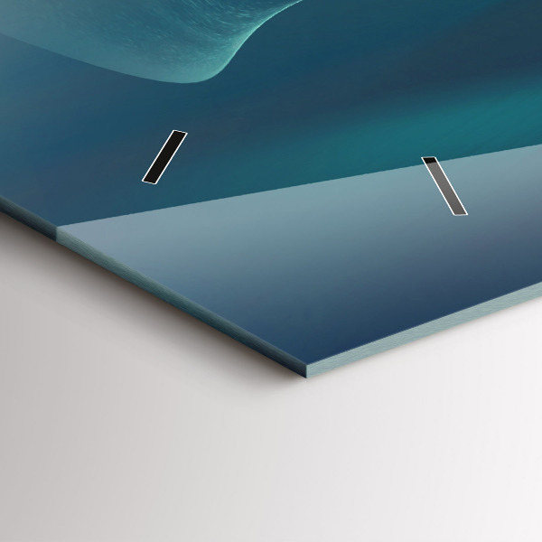 Glass wall clock rectangular Image of a Flying Eagle