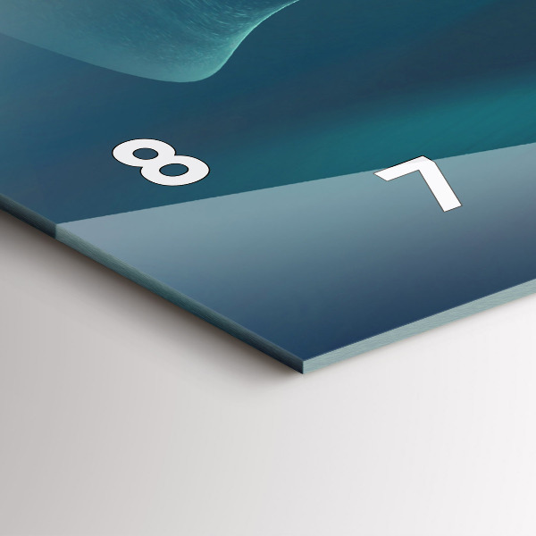 Glass wall clock rectangular Image of a Flying Eagle