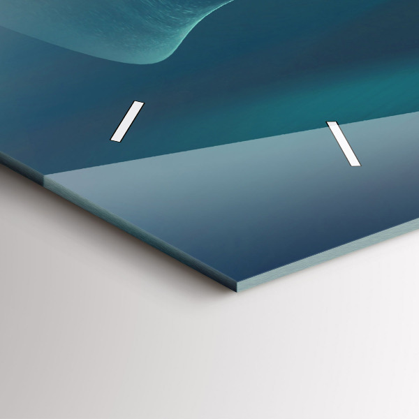 Glass wall clock rectangular Image of a Flying Eagle