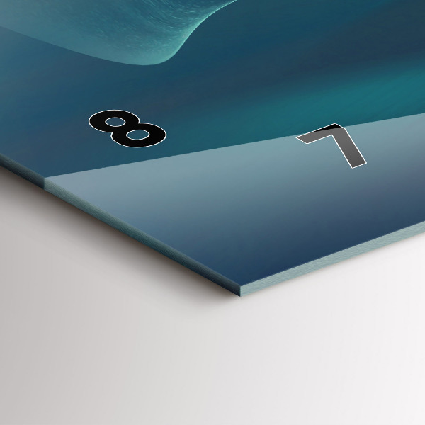 Glass wall clock rectangular Image of a Flying Eagle