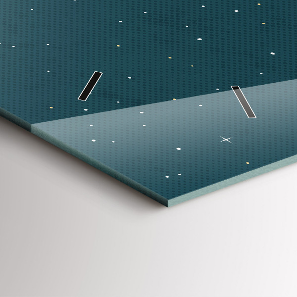 Glass wall clock rectangular Children's imagination