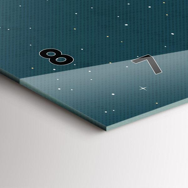 Glass wall clock rectangular Children's imagination