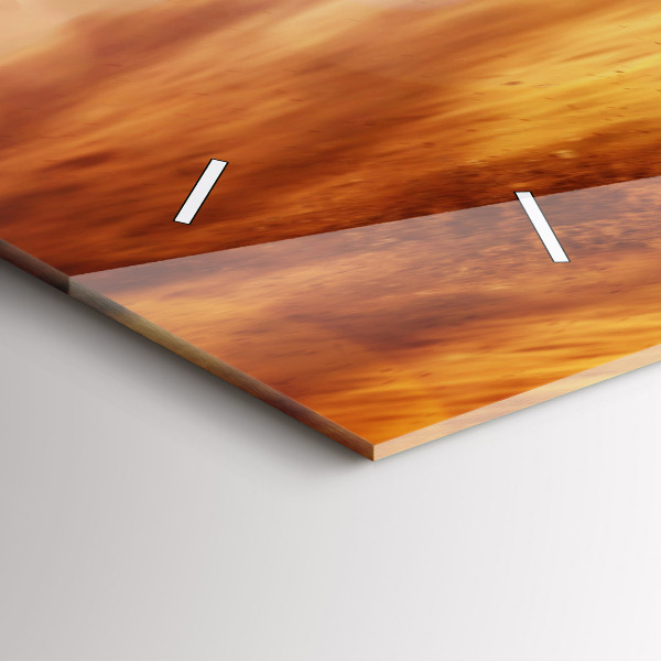 Glass wall clock rectangular Motocross Enduro